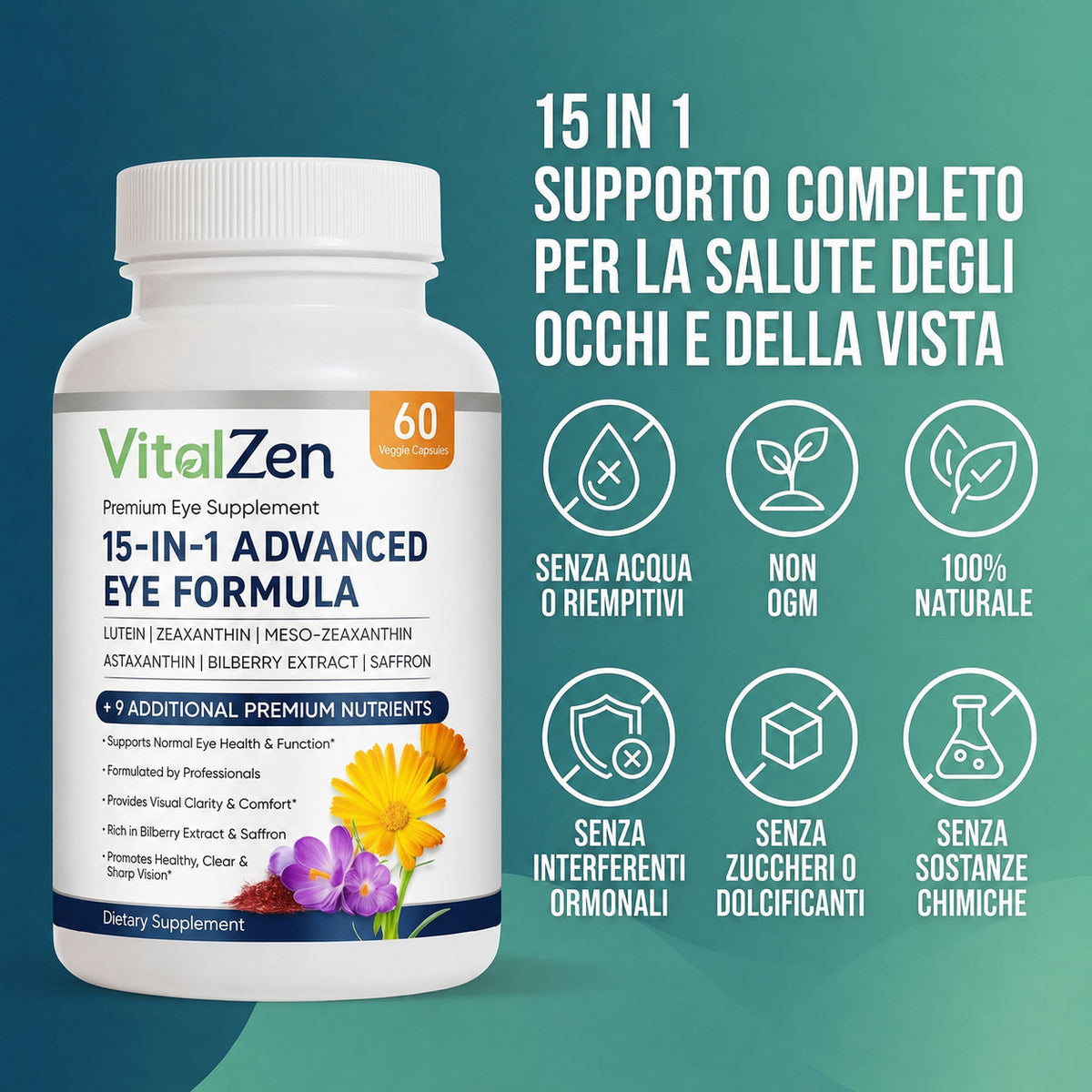 Lumivision Pro 15 in 1 Formula avanzata per il contorno occhi